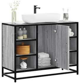 Ντουλάπι Μπάνιου Νιπτήρα Γκρι Sonoma 80 x 33 x 60εκ. Επεξ. Ξύλο