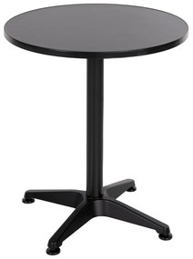 Intrahome ΤΡΑΠΕΖΙ ΣΤΡΟΓΓΥΛΟ GOSS .01 ΑΛΟΥΜΙΝΙΟ ΜΑΥΡΟ Φ60x70Υεκ. intraho-1714292