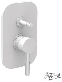 La Torre NEW TECH Μίκτης εντοιχισμού 2 εξόδων με εκτροπέα White Matt