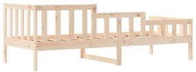 vidaXL Καναπές Κρεβάτι Χωρίς Στρώμα 90x190 εκ. Μασίφ Ξύλο Πεύκου