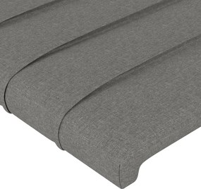 vidaXL Κεφαλάρια Σκ. Γκρι 200x5x78/88 εκ. Ύφασμα