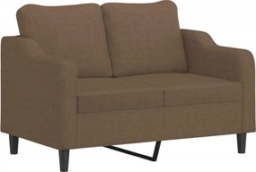 vidaXL Πολυθρόνες Σετ 3 Τεμαχίων Καφέ από Ύφασμα με Μαξιλάρια