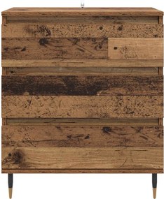 vidaXL Πλαϊνό γραφείο Παλιό Ξύλο 60 x 35 x 70 cm Επεξεργασμένο ξύλο