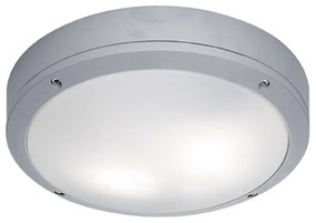 Φωτιστικό Οροφής - Πλαφονιέρα Leros 4049200 D:275XH:80 Στρογγυλή Grey Viokef Aluminium, Plastic