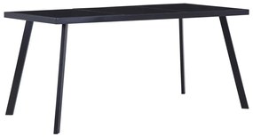 vidaXL Τραπεζαρία Μαύρη 180 x 90 x 75 εκ. από Ψημένο Γυαλί