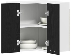 vidaXL Γωνιακός Τοίχου Ντουλάπι - Μαύρη Δρυς - 57 x 57 x 60 εκ - Φτιαγμένο από Ξύλο