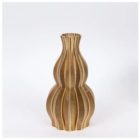 Βάζο Πορσελάνινο 3d Χρυσό 16x16x30cm 752-21099 Estheti-752-21099-Χρυσό 752-21099