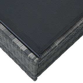 vidaXL Ξαπλώστρα Γκρι 60x200x27 εκ. Συνθετικό ρατάν
