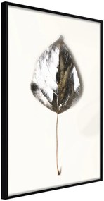 Αφίσα - Silvery Leaf - 20x30 - Μαύρο - Χωρίς πασπαρτού