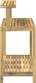 vidaXL Εξωτερικός Πάγκος Φυτείας 111,5 x 48,5 x 107 εκ Λευκό