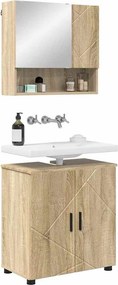 vidaXL Σετ Επίπλων Μπάνιου 2 τμχ. Δρύς Sonoma 61 x 35 x 64 εκ.
