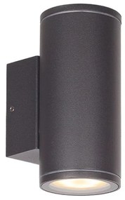 Φωτιστικό Τοίχου - Απλίκα Corvo 4309800 GU10 2xMax 35W 6,5x13,8cm Dark Grey Viokef