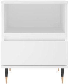 vidaXL Κομοδίνα Λευκά 2 τεμ. 40 x 35 x 50 εκ. από Επεξεργασμένο Ξύλο