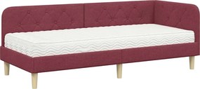 vidaXL Κρεβάτι Γωνίας Κόκκινο 80 x 200 cm ύφασμα