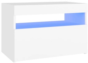 vidaXL Έπιπλο Τηλεόρασης με LED Λευκό 60 x 35 x 40 εκ.