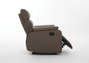 Πολυθρόνα Ανακλινόμενη ArteLibre TALITHA Καφέ PU 79x97x101cm