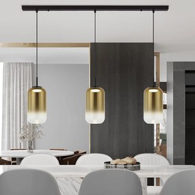 Φωτιστικό Οροφής Τρίφωτο LED Zambelis 23232 Gold Glass
