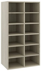vidaXL Παπουτσοθήκη Sonoma Δρυς 54x34x100,5 εκ. από Επεξεργασμένο Ξύλο