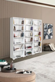 Βιβλιοθήκη Λευκό DOVOU 180x30x2