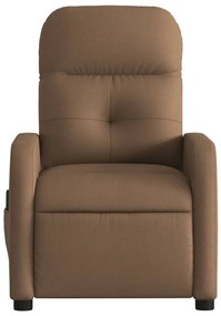 vidaXL Πολυθρόνα Μασάζ Ανακλινόμενη Καφέ Υφασμάτινη
