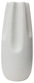 Βάζο Κεραμικό Υαλωμένο Λευκό  13x13x33cm  Marhome 21305-35