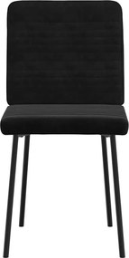 vidaXL Καρέκλες Τραπεζαρίας 2 τεμ. Μαύρες Βελούδινες