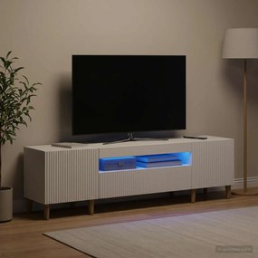 vidaXL Ντουλάπα LED Τηλεόρασης Λευκό Επεξεργασμένο Ξύλο