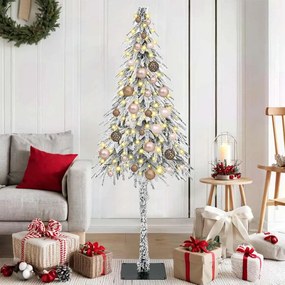 vidaXL Χριστουγεννιάτικο Δέντρο με 150 LED Λευκό 150 cm ΠΕ και Ατσάλι