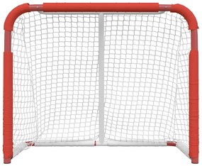 vidaXL Τέρμα Χόκεϊ Κόκκινο και Λευκό 137 x 66 x 112 εκ. από Πολυεστέρα