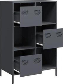 vidaXL Ντουλάπι Ανθρακί 68x39x103,5 εκ. από Χάλυβα