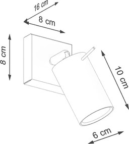 Φωτιστικό τοίχου RING μπεζ,ατσάλι,1xmax 10W LED