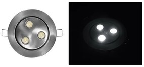 Χωνευτό Σποτ Οροφής-Τοίχου LED 3W Σατινέ 21-703330660 Lumen-21-703330660-Αλουμίνιο 21-703330660