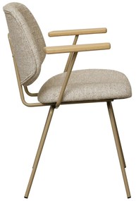 Sofia Dining Chair with Armrests Beige