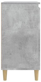 Κομοδίνο Γκρι Σκυρ. 40x35x70 εκ. από Επεξεργασμένο Ξύλο - Γκρι