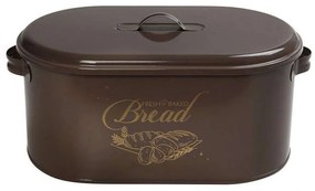 Ψωμιέρα Με Καπάκι TEM115 36x20x16,5cm Brown Espiel Metal
