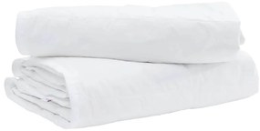 vidaXL Σετ Κουβέρτας με μαξιλάρι 2 pcs Λευκό 140 x 220 cm Πούπουλο