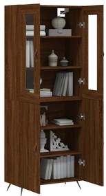 vidaXL Ντουλάπι Καφέ Δρυς 69,5 x 34 x 180 εκ. από Επεξεργασμένο Ξύλο