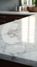 Intra Συλλεκτικό Ξύλινο Παζλ Plywood  4mm - Κομψός μαρμάρινος πάγκος κουζίνας Σε Ξύλινο Κουτί - Διαστάσεις Puzzle: 10x10 cm – 25 κομμάτια