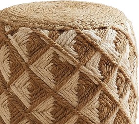 Σκαμπό Yton Inart μπεζ 100% γιούτα 40x40x40εκ
