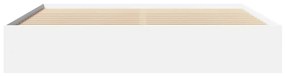 Πλαίσιο Κρεβατιού Λευκό 200 x 200 εκ. από Επεξεργασμένο Ξύλο - Λευκό