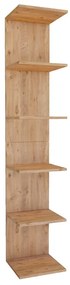 Βιβλιοθήκη - Ραφιέρα τοίχου Ogden Megapap χρώμα pine oak 34,5x30x180εκ.