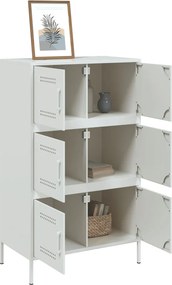 vidaXL Ντουλάπι Λευκό 68x39x113 εκ. από Ατσάλι
