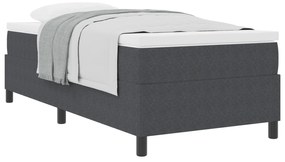 vidaXL Κρεβάτι Box Spring με Στρώμα σε Σκούρο Γκρι, 80x200 cm, βελουτέ ύφασμα