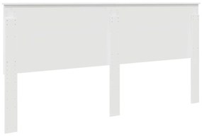 vidaXL Κεφαλάρι με κεφαλάρι Λευκό 200 cm Επεξεργασμένο ξύλο