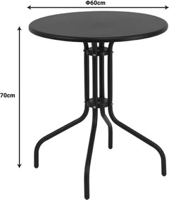 Τραπέζι Vergo λευκό μέταλλο Φ60x70εκ 60x60x70 εκ.