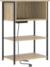 vidaXL Κομοδίνο Δρύς Sonoma 55 x 31 x 76 εκ Επεξεργασμένο ξύλο