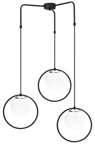 Φωτιστικό Οροφής Dolunay 892OPV1485 Φ74x102cm 3xE27 40W Black-White Opviq