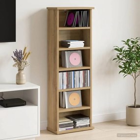 vidaXL Ντουλάπα CD Artisan Δρυς 60 x 17 x 92 εκ. Επεξεργασμένο Ξύλο