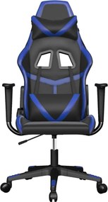 vidaXL Καρέκλα Gaming Μαύρο/Μπλε από Συνθετικό Δέρμα