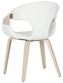 Καρέκλα Τραπεζαρίας Home ESPRIT Λευκό πολυεστέρας Ξύλο 55,5 x 67,5 x 80,5 cm